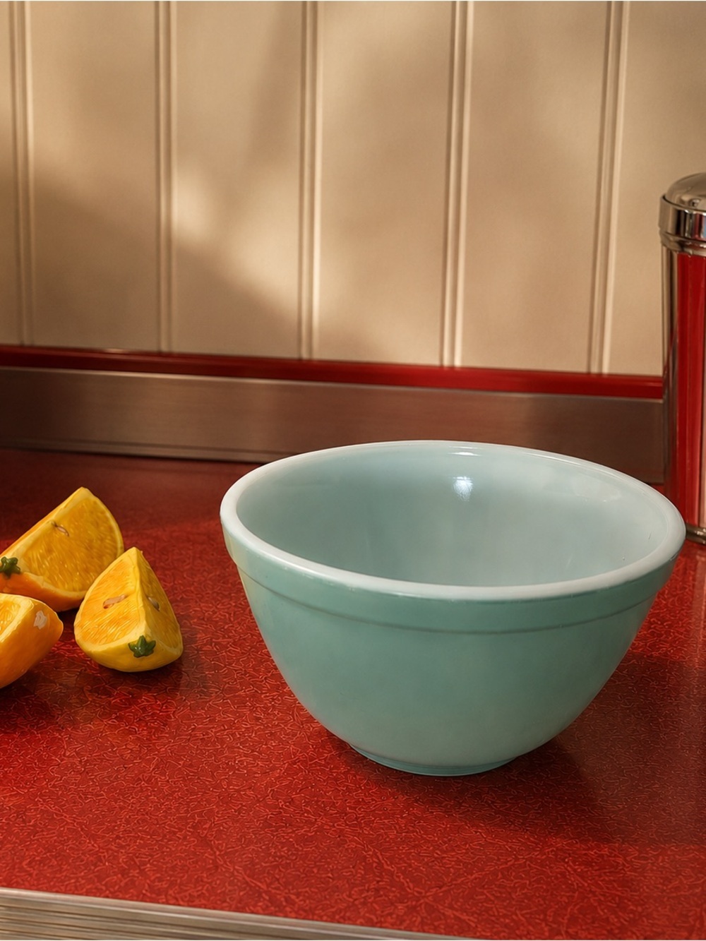PYREX Turquoise 401 Mixing Bowl Aqua Blue